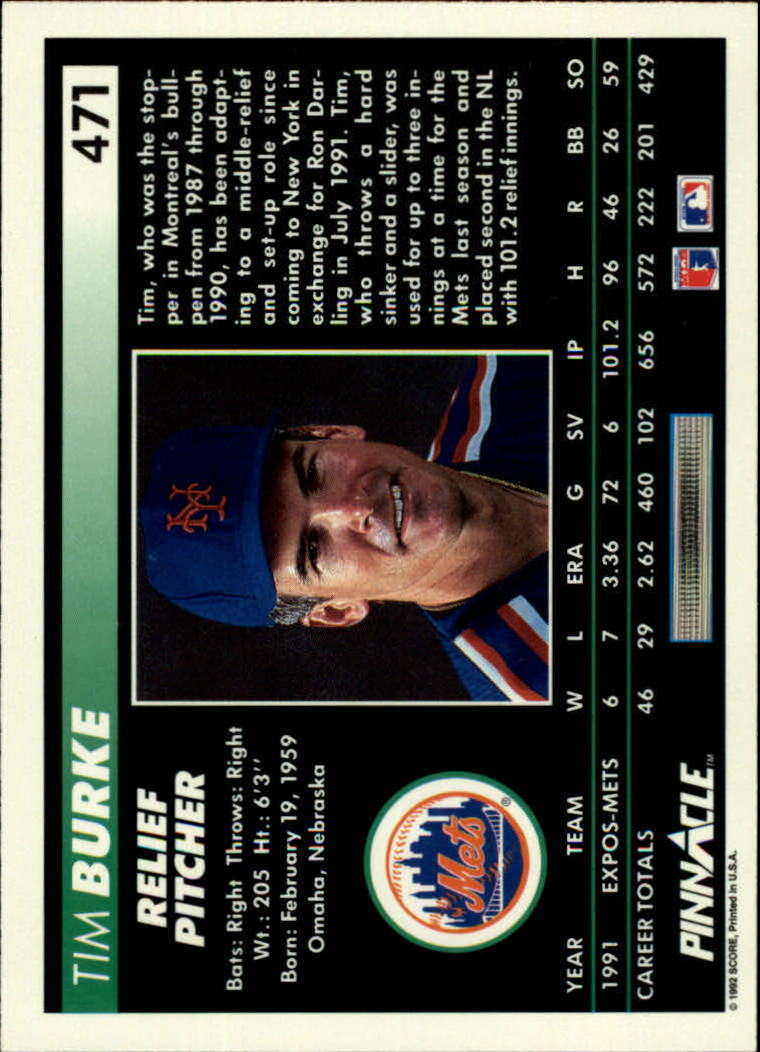 thumbnail 441  - 1992 Pinnacle Baseball Card Pick 251-500