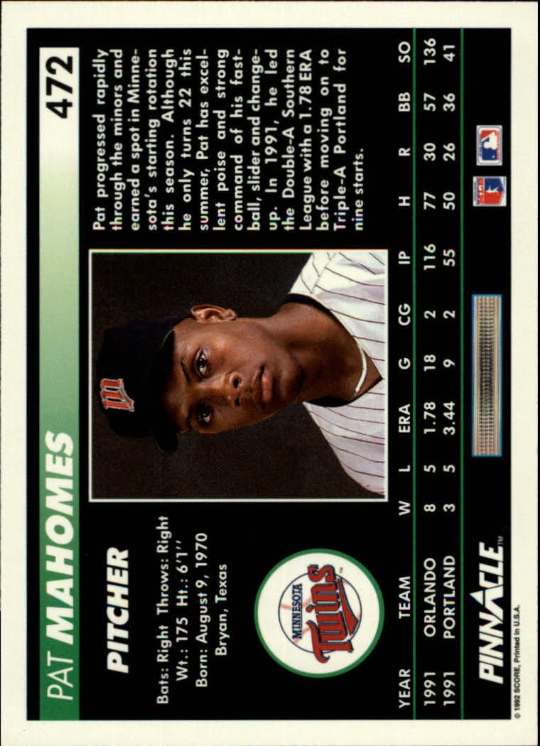 thumbnail 443  - 1992 Pinnacle Baseball Card Pick 251-500