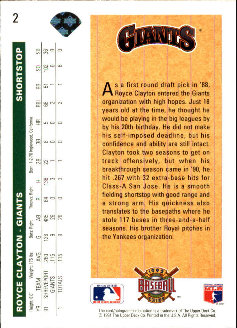 1992 Upper Deck Baseball Card Pick 1-250 - Picture 5 of 499