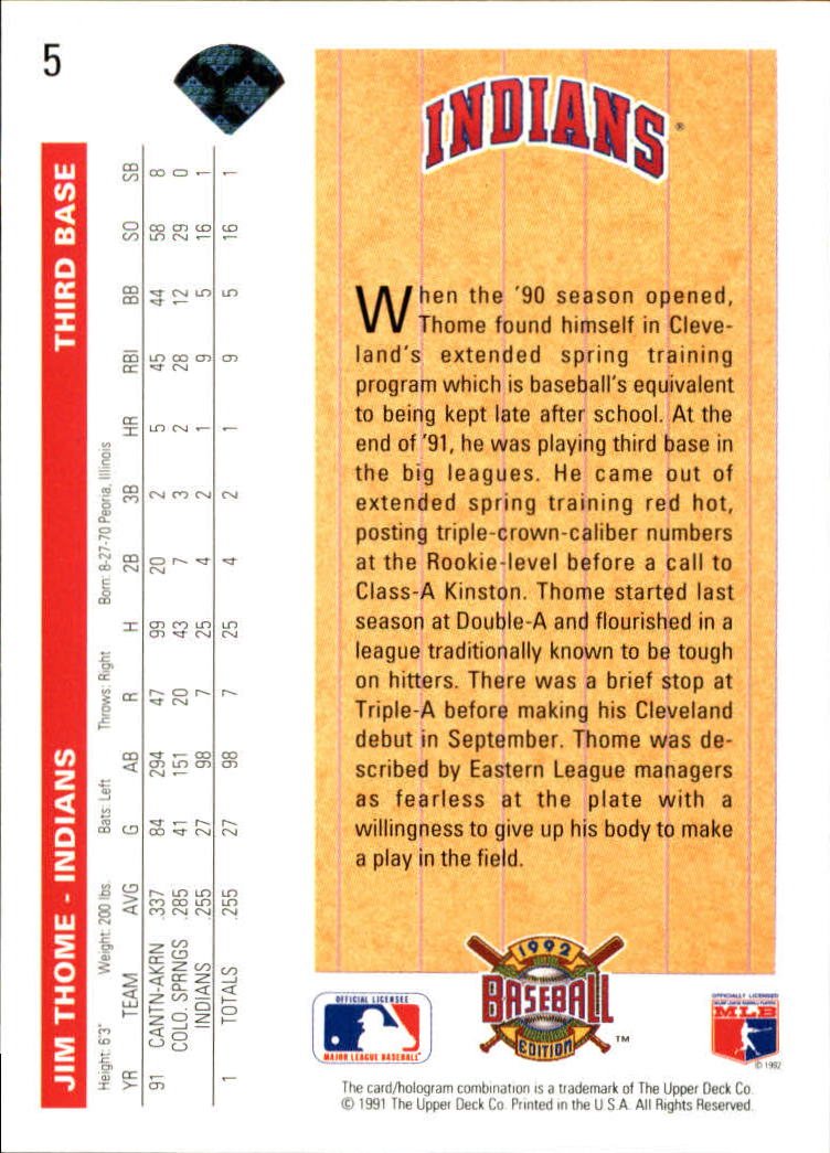 1992 Upper Deck Baseball Card Pick 1-250 - Picture 11 of 499