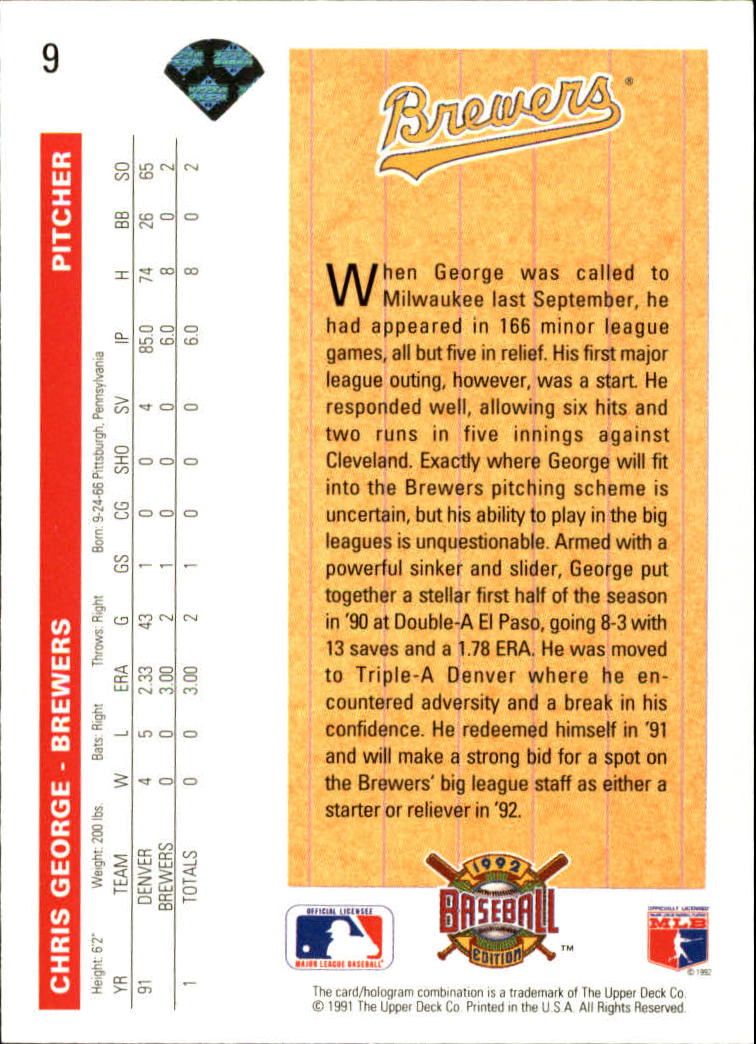 1992 Upper Deck Baseball Card Pick 1-250 - Picture 19 of 499