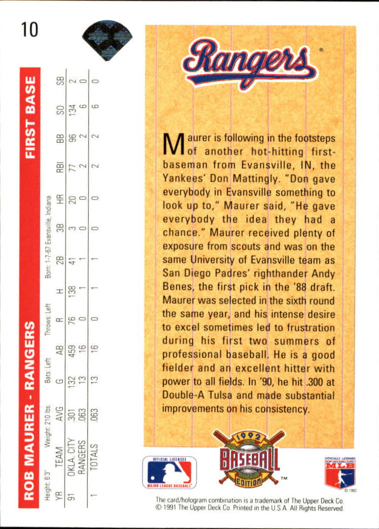 1992 Upper Deck Baseball Card Pick 1-250 - Picture 21 of 499