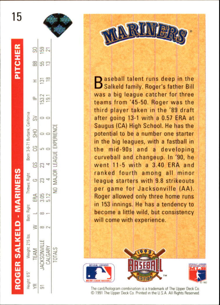 1992 Upper Deck Baseball Card Pick 1-250 - Picture 31 of 499