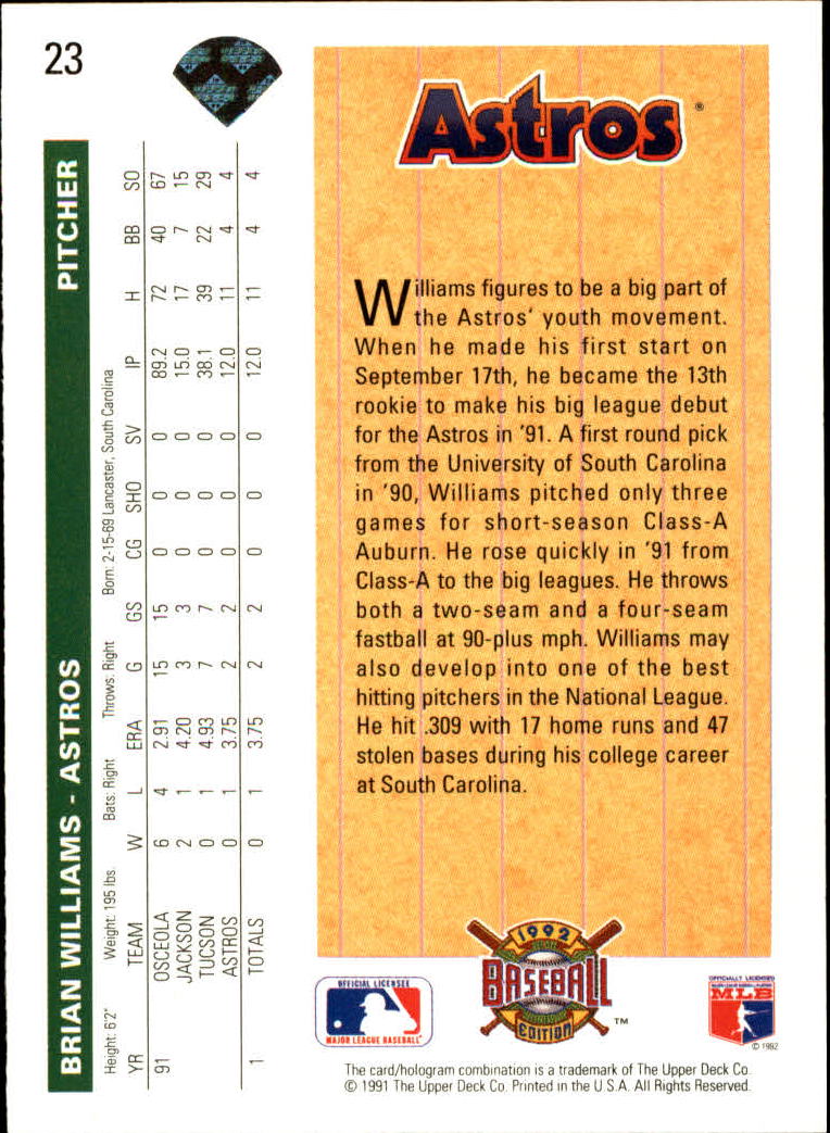 1992 Upper Deck Baseball Card Pick 1-250 - Picture 47 of 499
