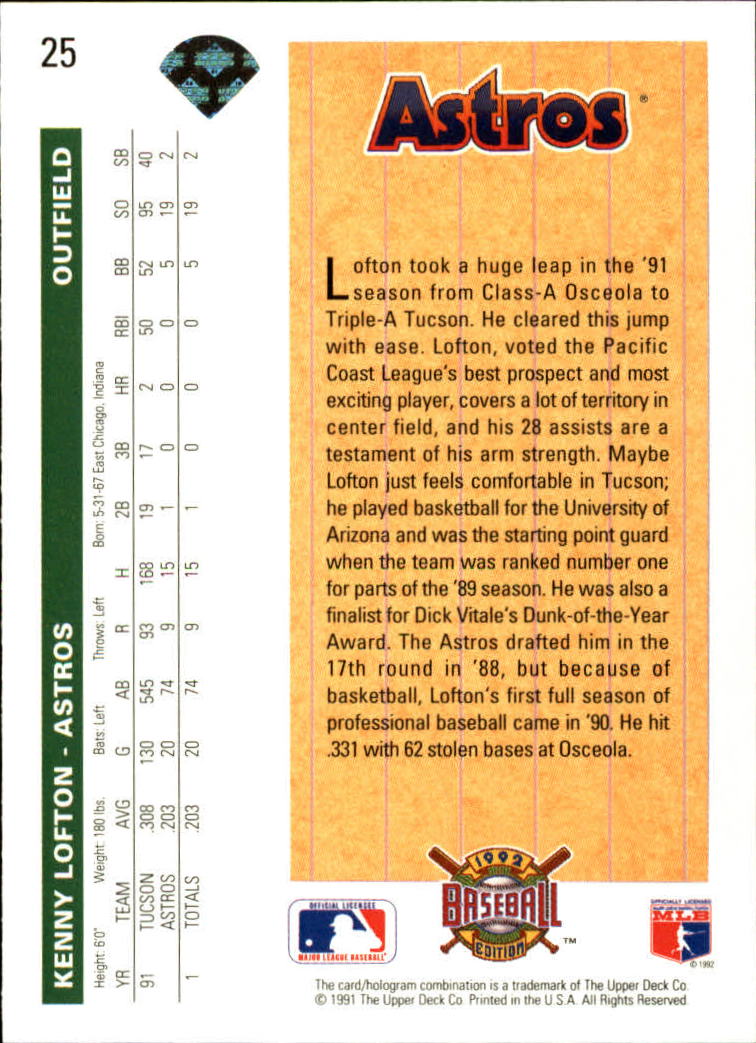 1992 Upper Deck Baseball Card Pick 1-250 - Picture 51 of 499