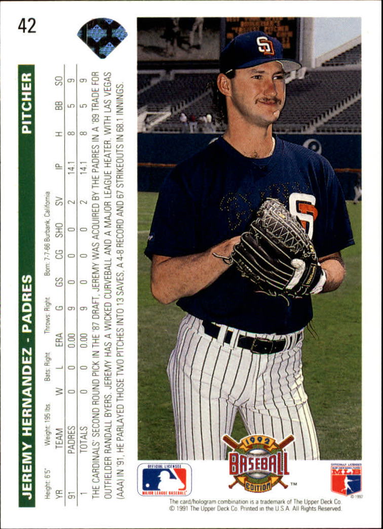 1992 Upper Deck Baseball Card Pick 1-250 - Picture 85 of 499