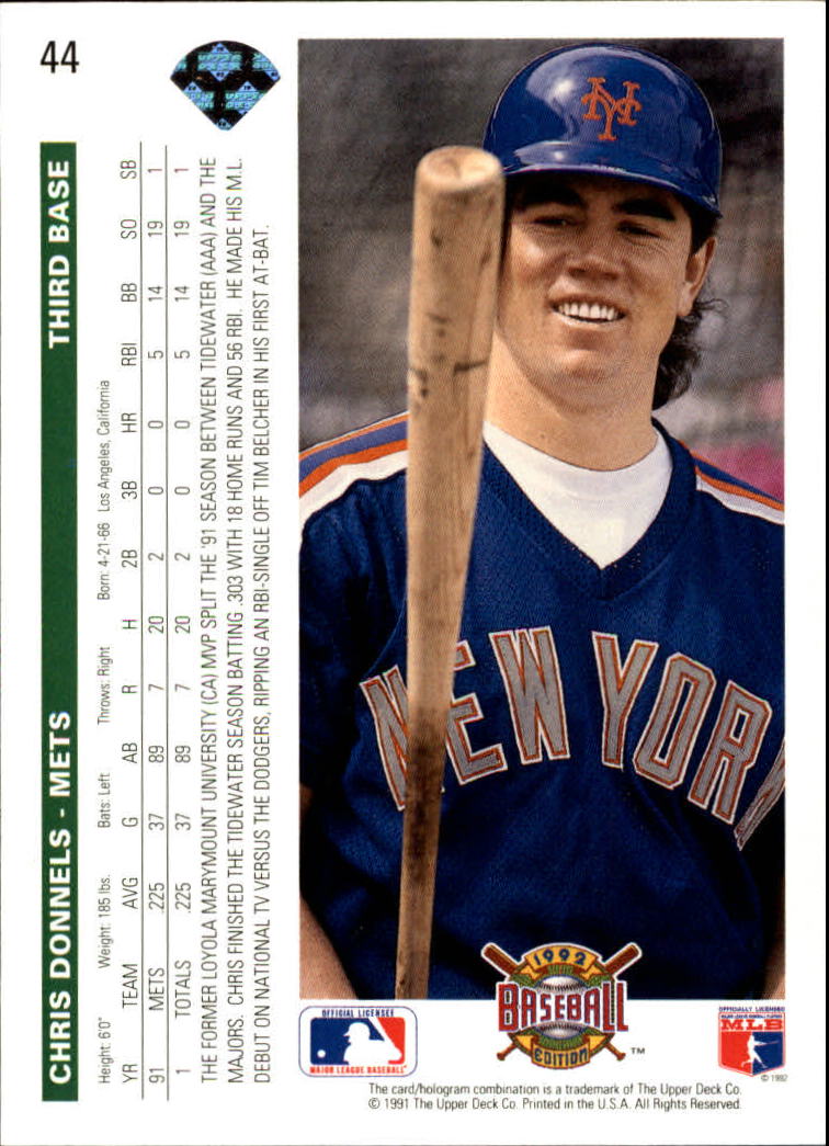 1992 Upper Deck Baseball Card Pick 1-250 - Picture 89 of 499