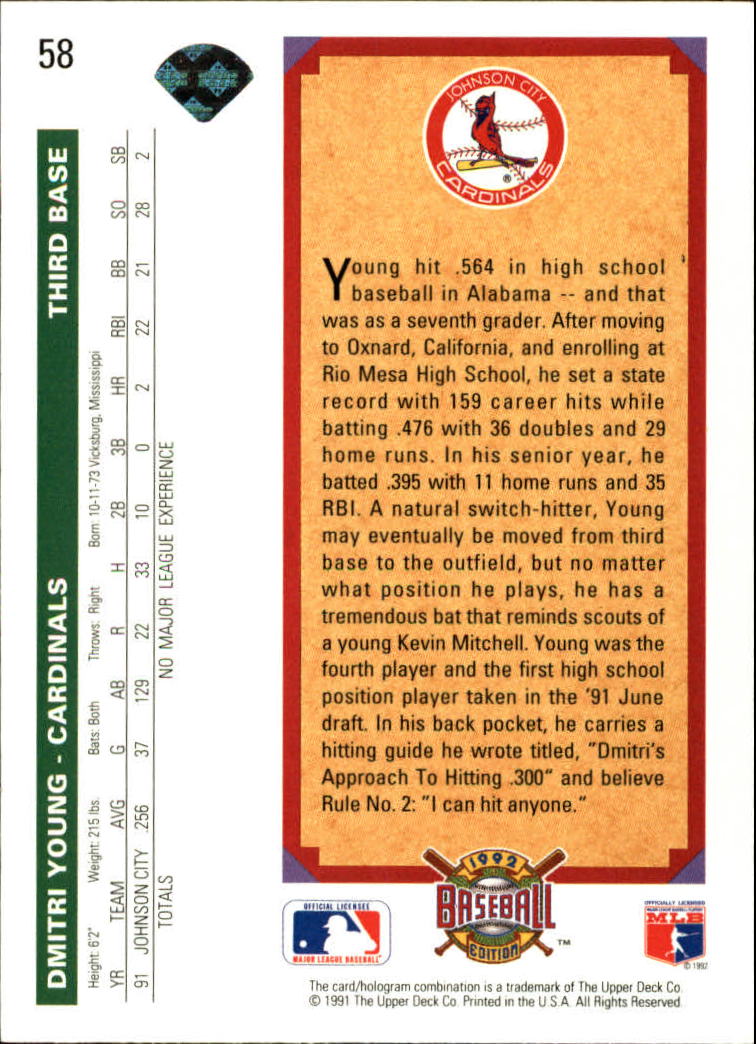 1992 Upper Deck Baseball Card Pick 1-250 - Picture 117 of 499
