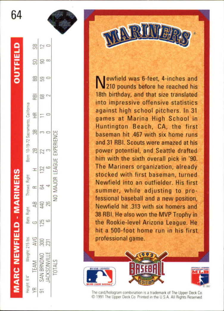 1992 Upper Deck Baseball Card Pick 1-250 - Picture 129 of 499