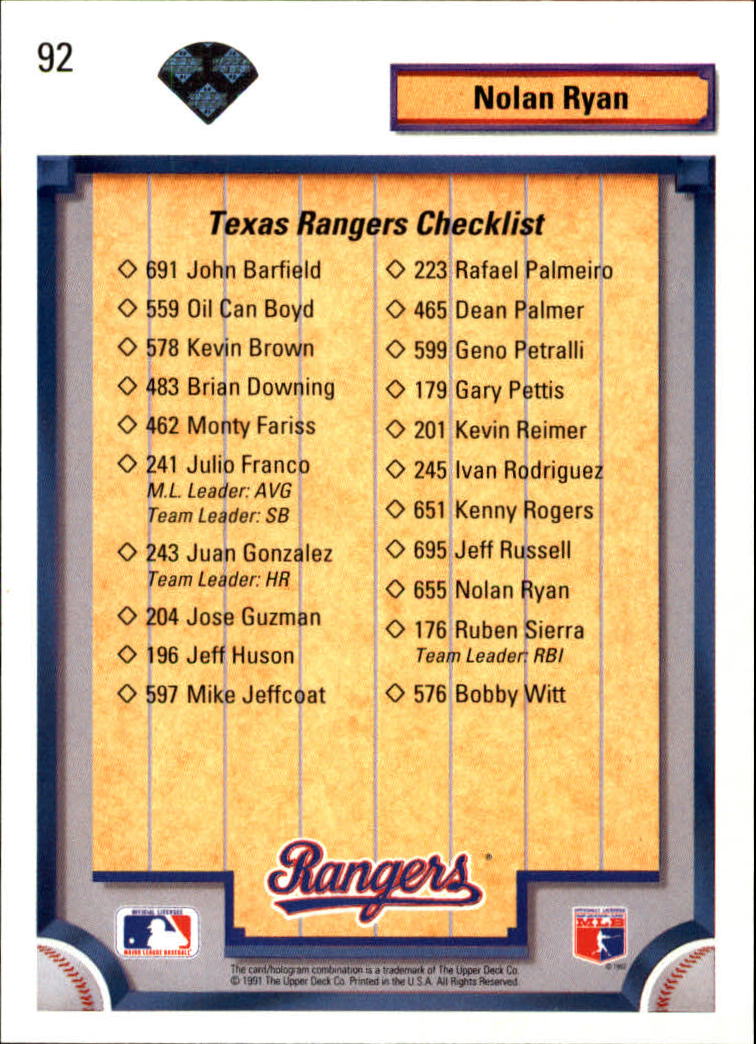 1992 Upper Deck Baseball Card Pick 1-250 - Picture 185 of 499