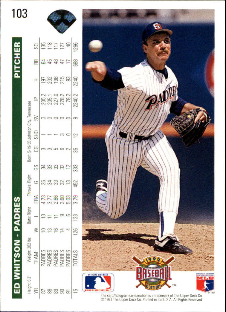 1992 Upper Deck Baseball Card Pick 1-250 - Picture 207 of 499