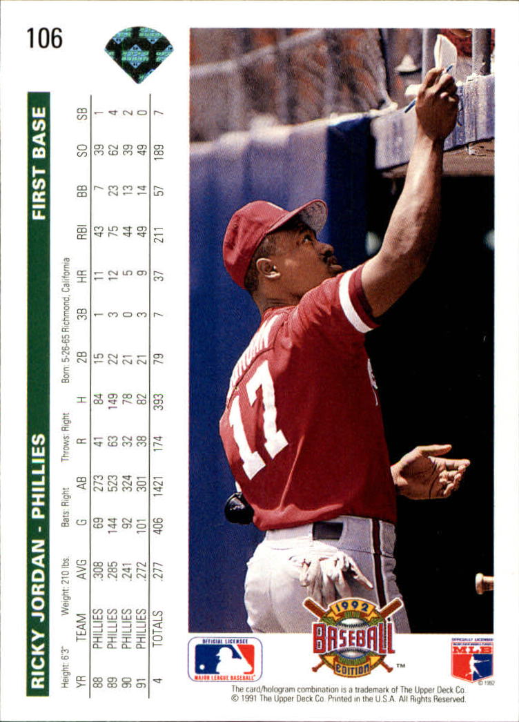 1992 Upper Deck Baseball Card Pick 1-250 - Picture 213 of 499