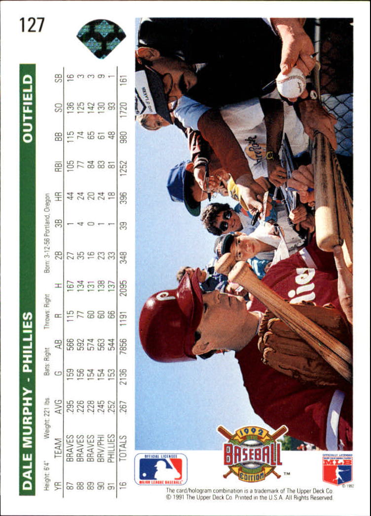 1992 Upper Deck Baseball Card Pick 1-250 - Picture 255 of 499