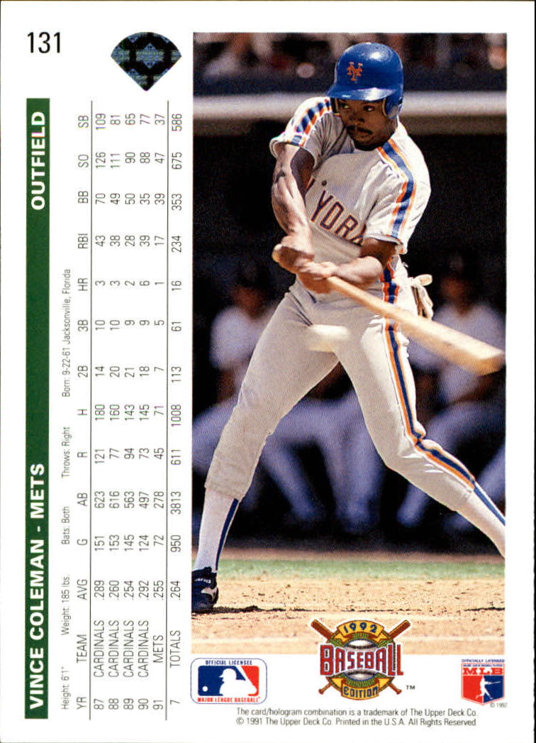 1992 Upper Deck Baseball Card Pick 1-250 - Picture 263 of 499