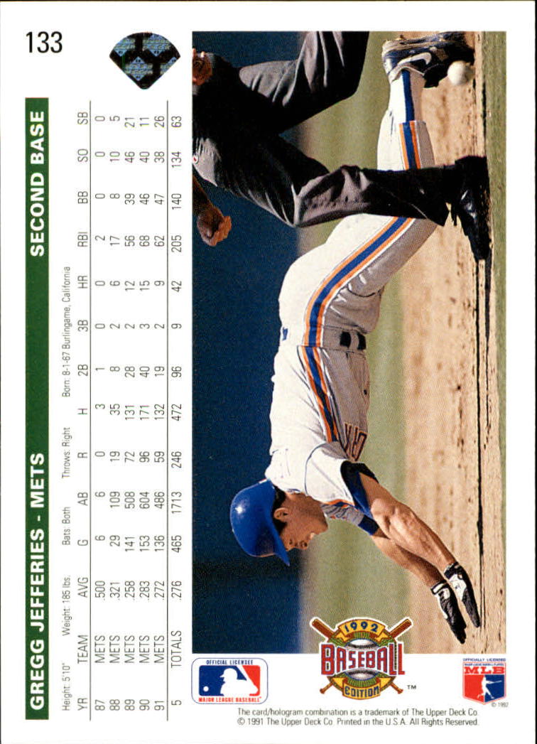 1992 Upper Deck Baseball Card Pick 1-250 - Picture 267 of 499