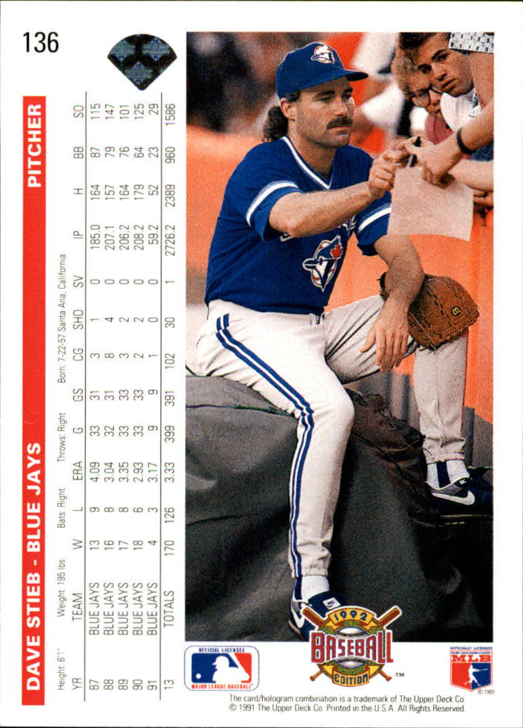 1992 Upper Deck Baseball Card Pick 1-250 - Picture 273 of 499
