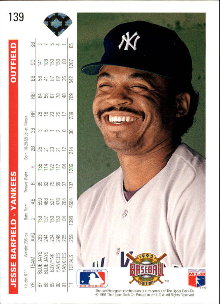 1992 Upper Deck Baseball Card Pick 1-250 - Picture 279 of 499