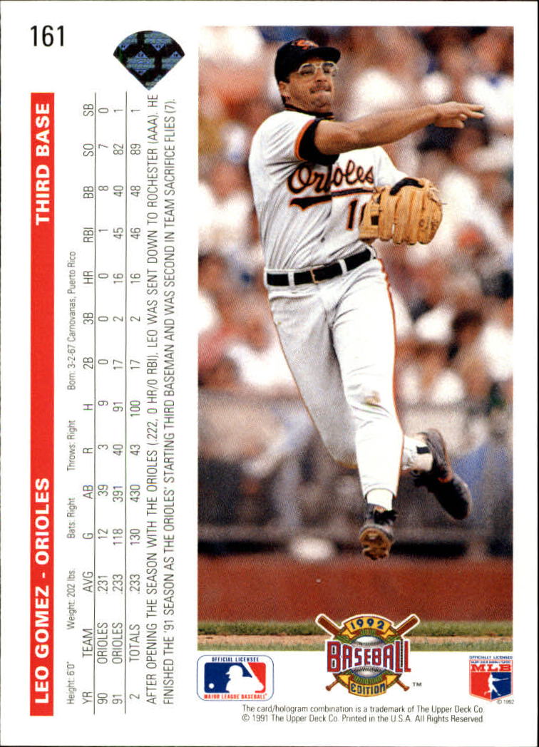1992 Upper Deck Baseball Card Pick 1-250 - Picture 323 of 499