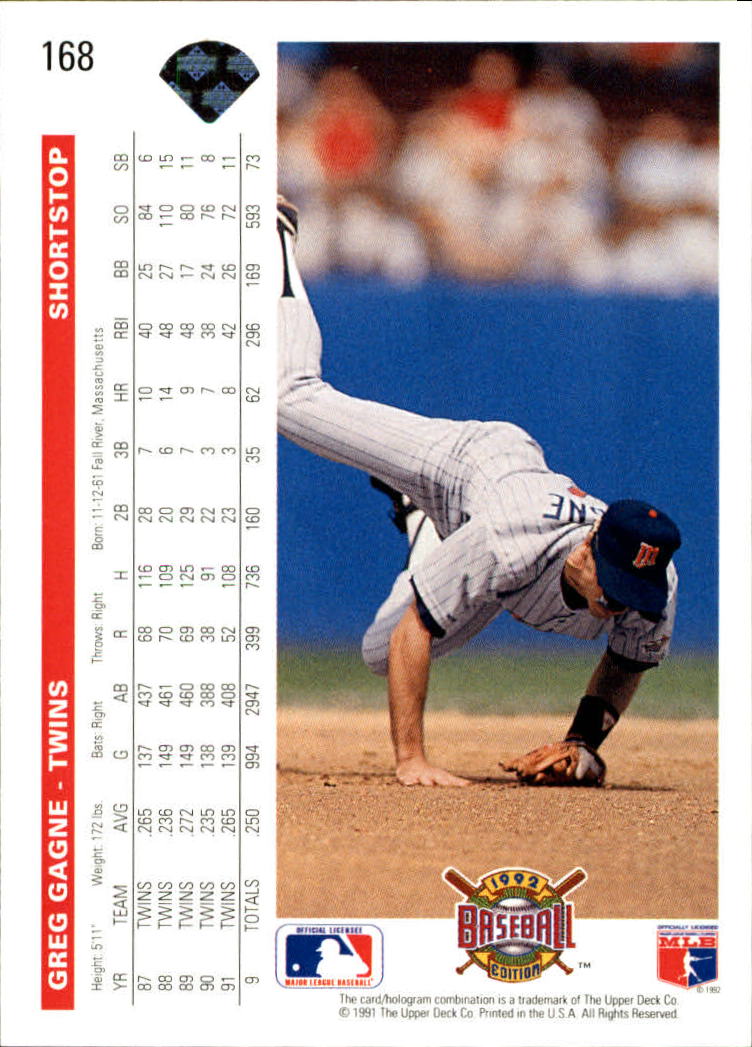 1992 Upper Deck Baseball Card Pick 1-250 - Picture 337 of 499