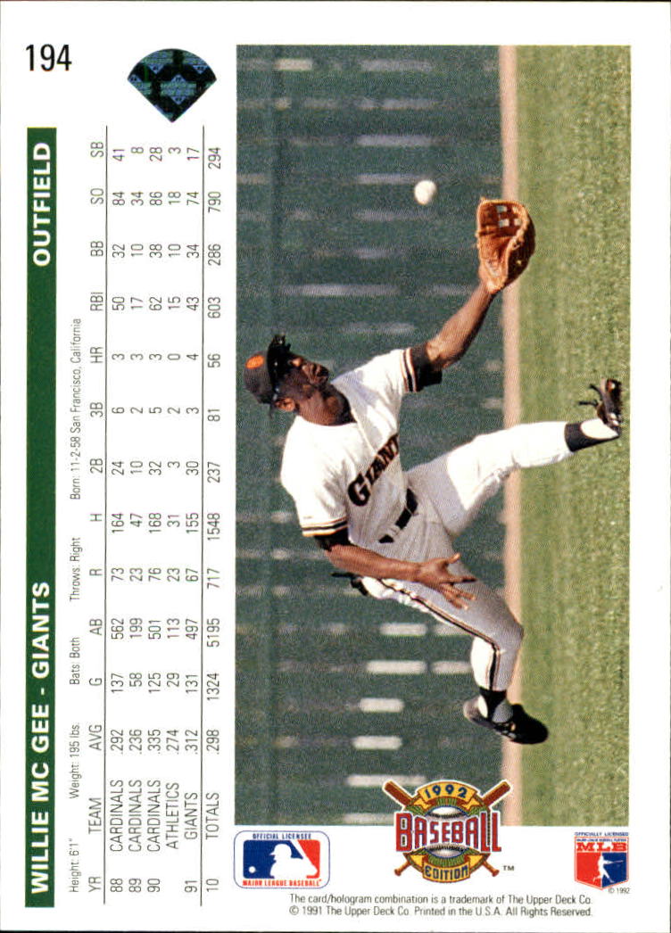 1992 Upper Deck Baseball Card Pick 1-250 - Picture 389 of 499