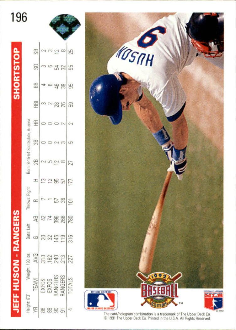 1992 Upper Deck Baseball Card Pick 1-250 - Picture 393 of 499