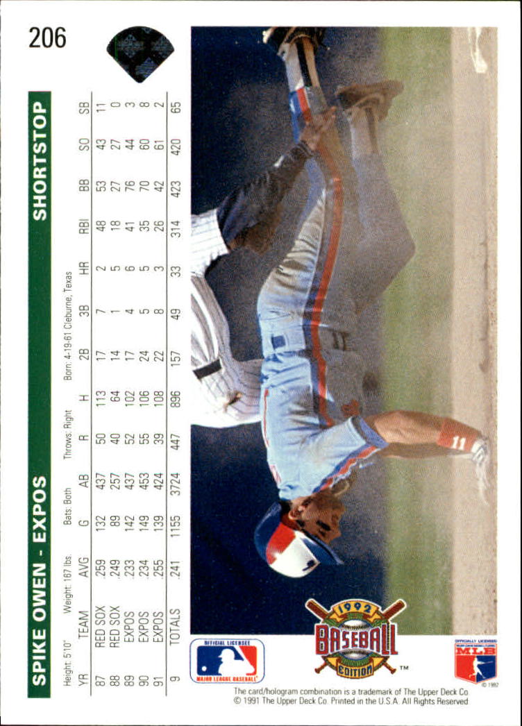 1992 Upper Deck Baseball Card Pick 1-250 - Picture 411 of 499