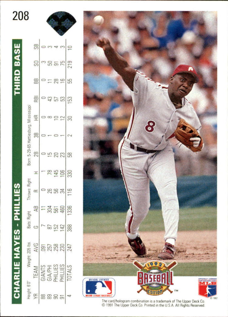 1992 Upper Deck Baseball Card Pick 1-250 - Picture 415 of 499