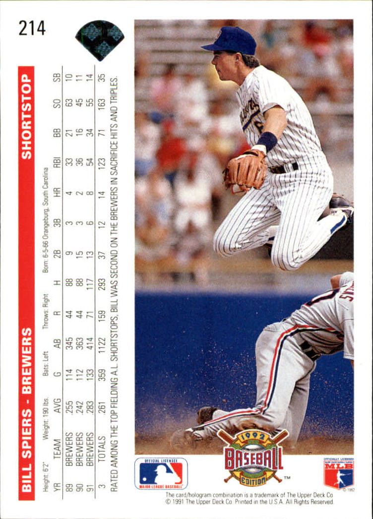 1992 Upper Deck Baseball Card Pick 1-250 - Picture 427 of 499