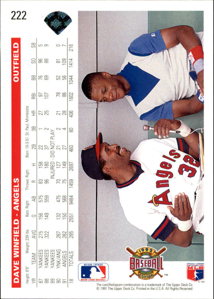 1992 Upper Deck Baseball Card Pick 1-250 - Picture 443 of 499