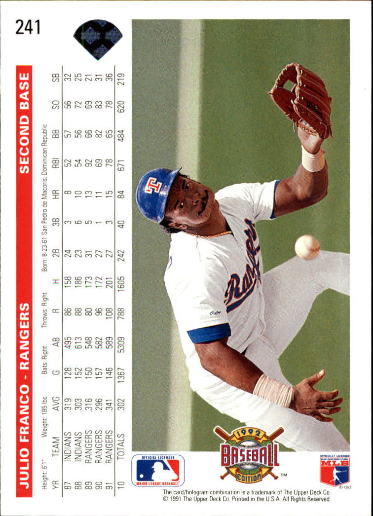 1992 Upper Deck Baseball Card Pick 1-250 - Picture 481 of 499