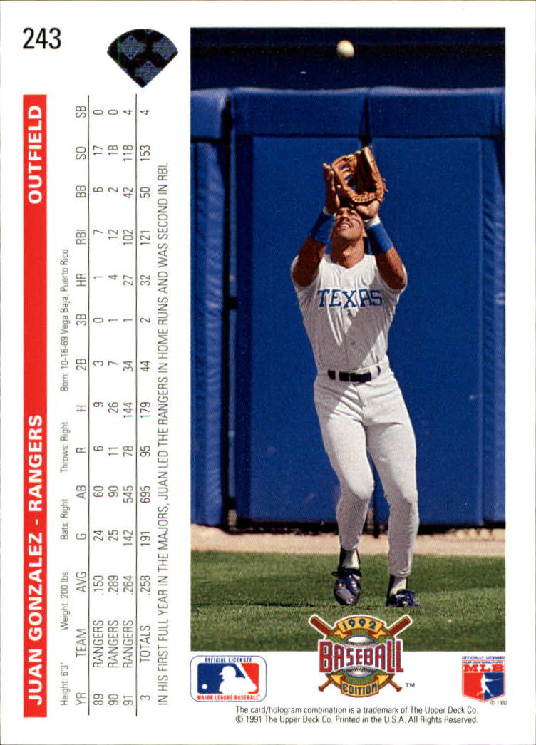 1992 Upper Deck Baseball Card Pick 1-250 - Picture 485 of 499