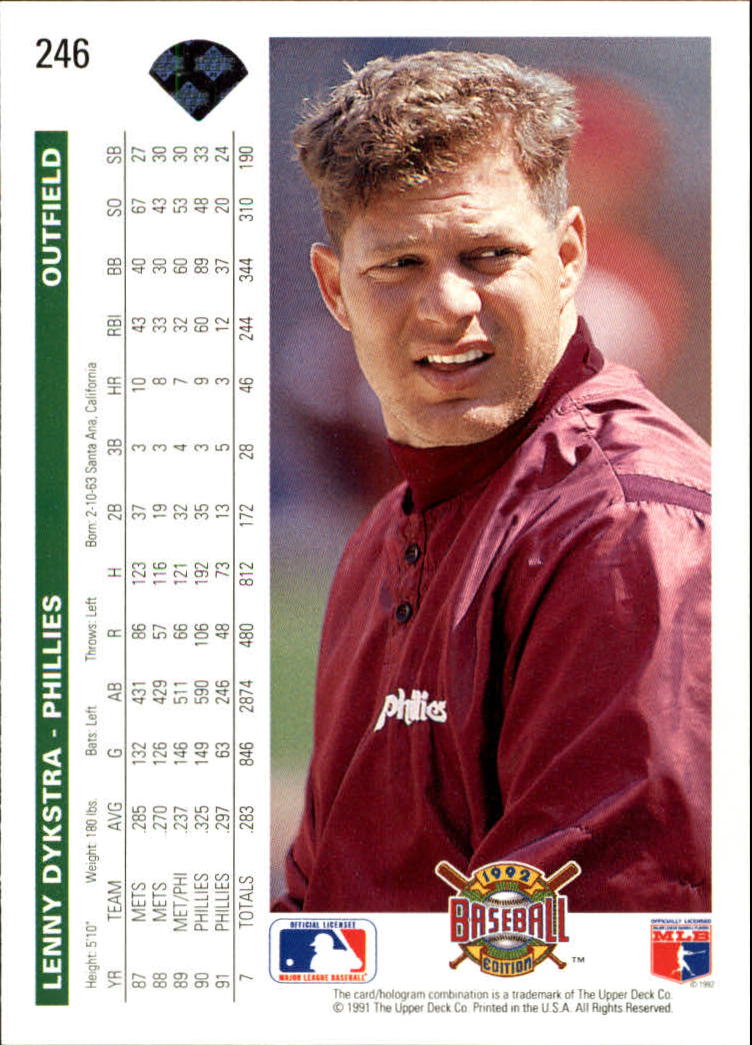 1992 Upper Deck Baseball Card Pick 1-250 - Picture 491 of 499