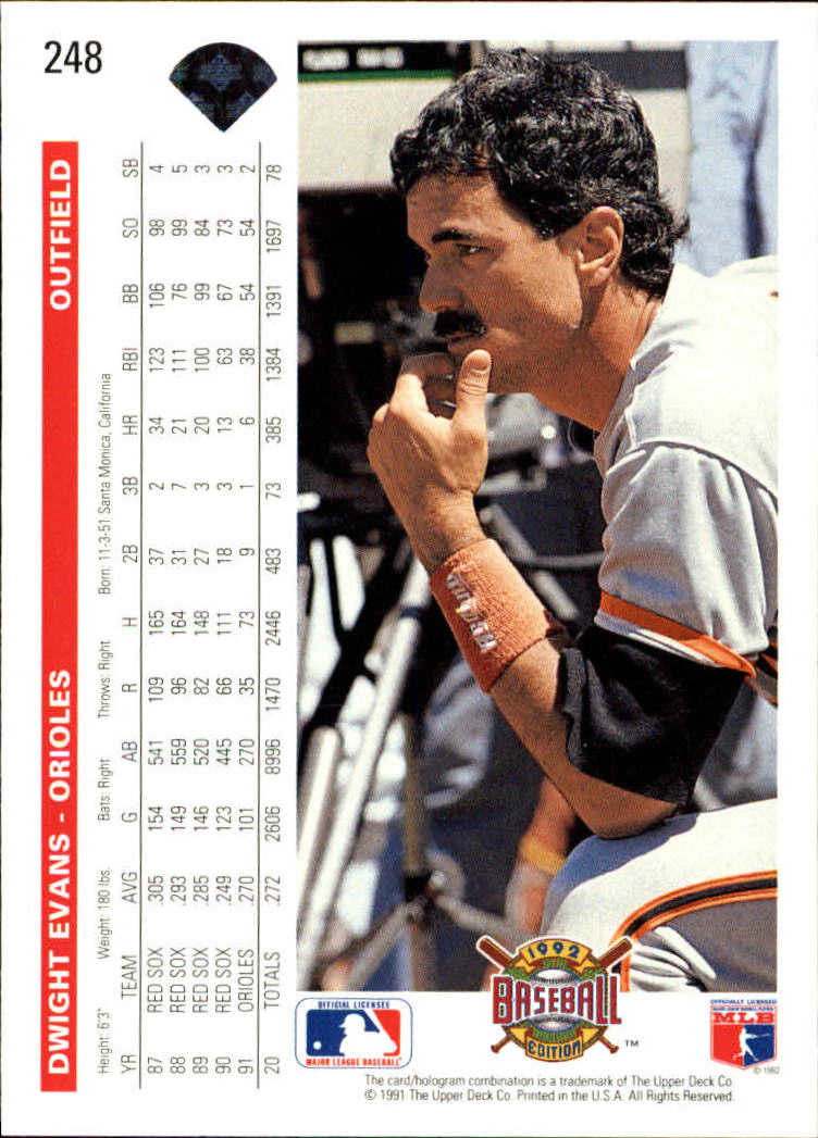1992 Upper Deck Baseball Card Pick 1-250 - Picture 495 of 499