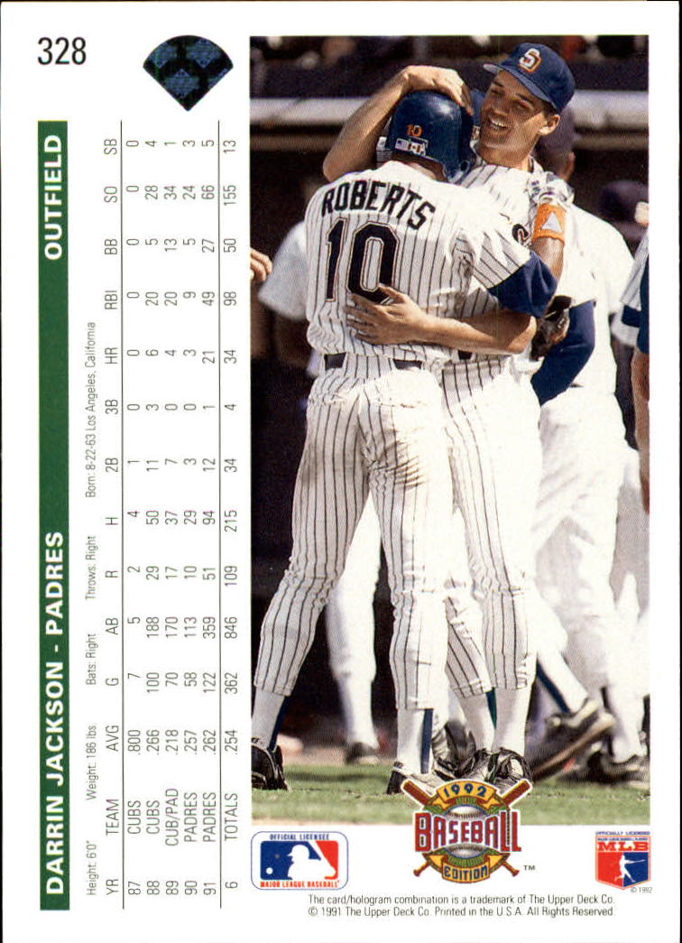 1992 Upper Deck Baseball Card Pick 251-500