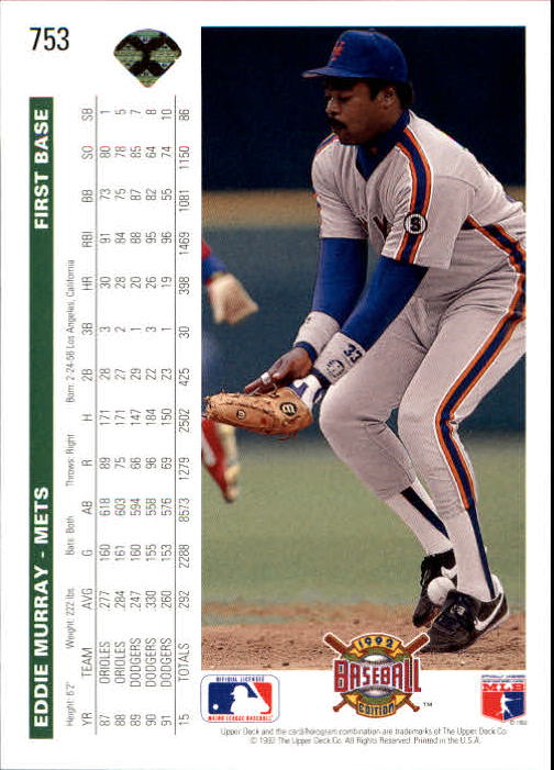 Asst Eddie Murray Baseball Card Lot Pick Cards From List EBay