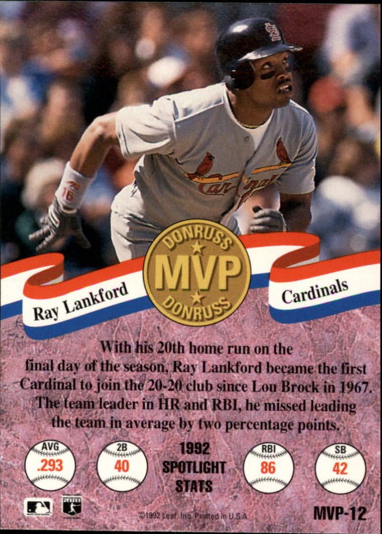 1993 Donruss Baseball "MVPs" Insert Cards - Picture 15 of 41