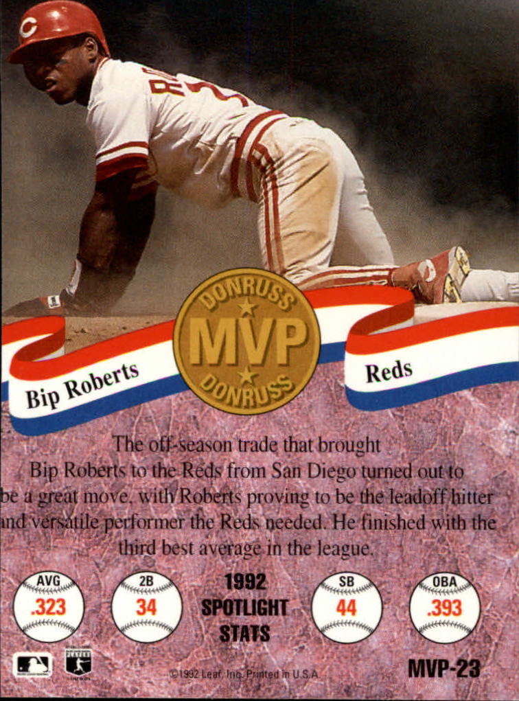 1993 Donruss Baseball "MVPs" Insert Cards - Picture 35 of 41