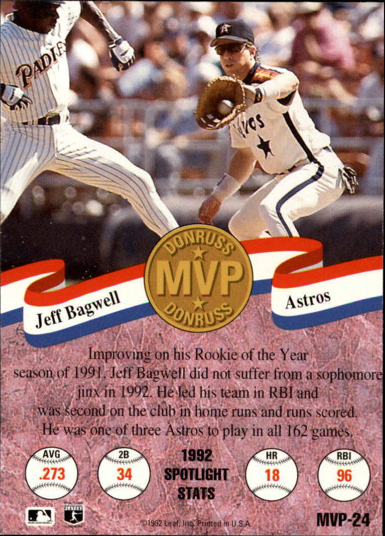 1993 Donruss Baseball "MVPs" Insert Cards - Picture 37 of 41