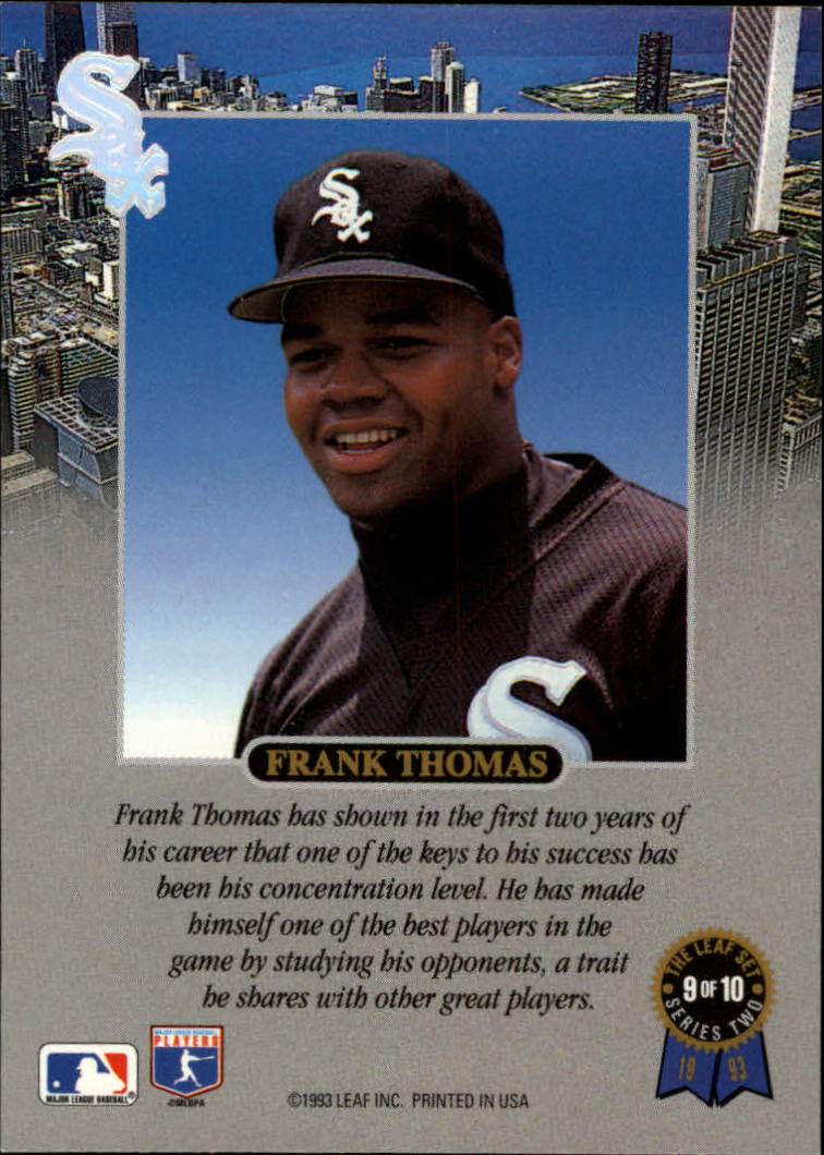 Asst Frank Thomas Baseball Card Lot SP Pick Cards From List EBay
