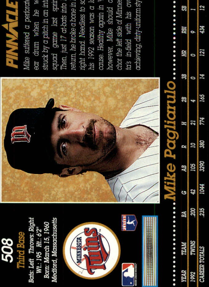 A0984- 1993 Pinnacle Baseball #s 501-620 +Inserts -You Pick- 15+ FREE US SHIP - Picture 17 of 268