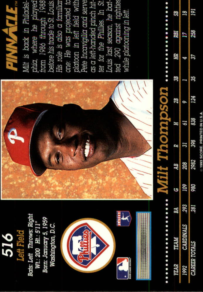A0984- 1993 Pinnacle Baseball #s 501-620 +Inserts -You Pick- 15+ FREE US SHIP - Picture 33 of 268