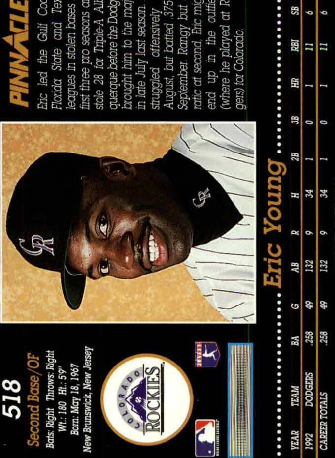 A0984- 1993 Pinnacle Baseball #s 501-620 +Inserts -You Pick- 15+ FREE US SHIP - Picture 37 of 268