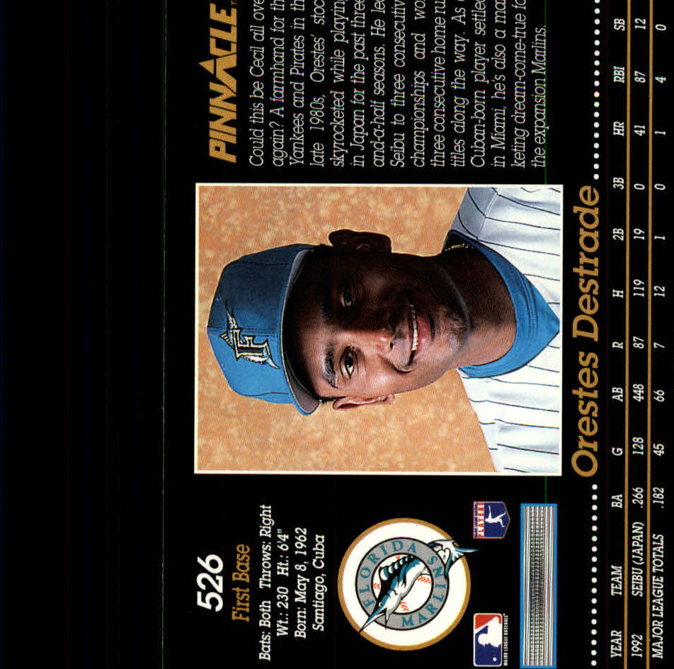 A0984- 1993 Pinnacle Baseball #s 501-620 +Inserts -You Pick- 15+ FREE US SHIP - Picture 53 of 268