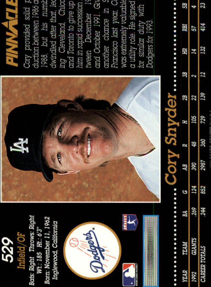 A0984- 1993 Pinnacle Baseball #s 501-620 +Inserts -You Pick- 15+ FREE US SHIP - Picture 59 of 268
