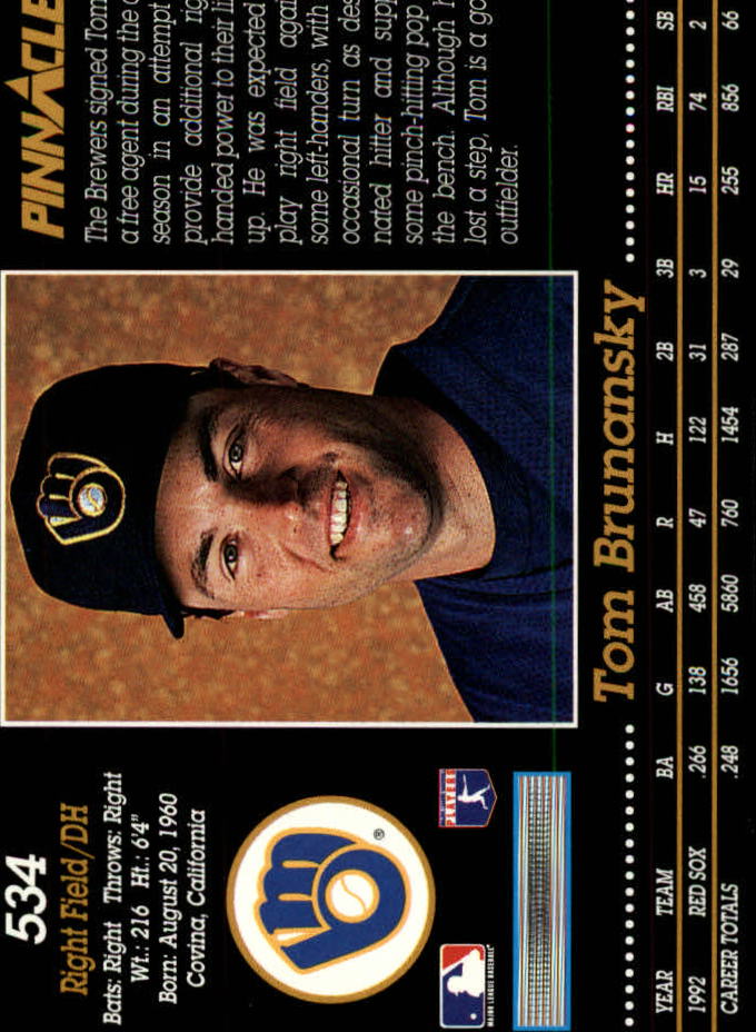 A0984- 1993 Pinnacle Baseball #s 501-620 +Inserts -You Pick- 15+ FREE US SHIP - Picture 69 of 268