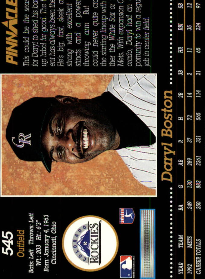 A0984- 1993 Pinnacle Baseball #s 501-620 +Inserts -You Pick- 15+ FREE US SHIP - Picture 91 of 268