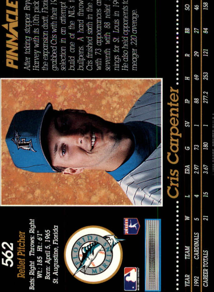 A0984- 1993 Pinnacle Baseball #s 501-620 +Inserts -You Pick- 15+ FREE US SHIP - Picture 125 of 268