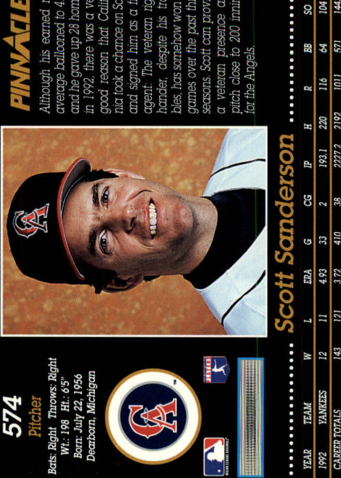 A0984- 1993 Pinnacle Baseball #s 501-620 +Inserts -You Pick- 15+ FREE US SHIP - Picture 149 of 268