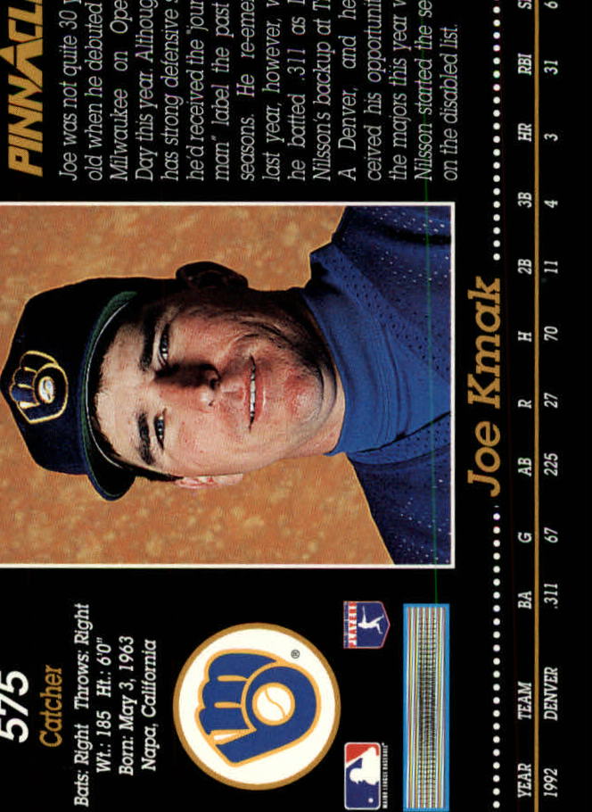 A0984- 1993 Pinnacle Baseball #s 501-620 +Inserts -You Pick- 15+ FREE US SHIP - Picture 151 of 268