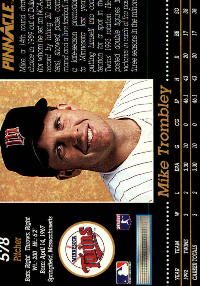 A0984- 1993 Pinnacle Baseball #s 501-620 +Inserts -You Pick- 15+ FREE US SHIP - Picture 157 of 268